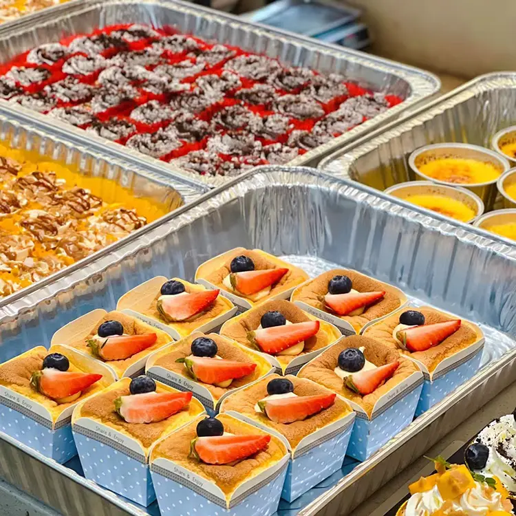 Böyük tutumlu çörək qabları gümüş alüminium folqa qabları