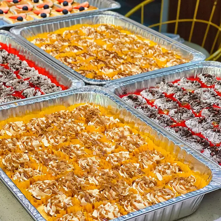 Böyük tutumlu çörək qabları gümüş alüminium folqa qabları