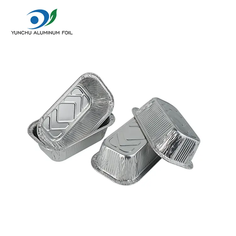 Kvadrat hava qızartma iaşə gümüş alüminium folqa qabları Kvadrat hava qızartma iaşə gümüş alüminium folqa qabları