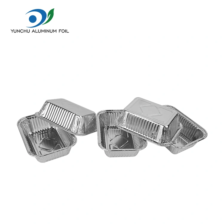 Hava Fryer Baking Gümüş Alüminium folqa qabları