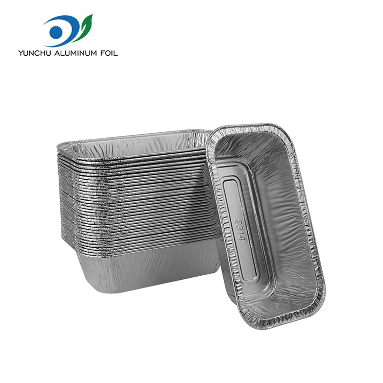 Düzbucaqlı hava qızartma bişirmə gümüş alüminium folqa qabları