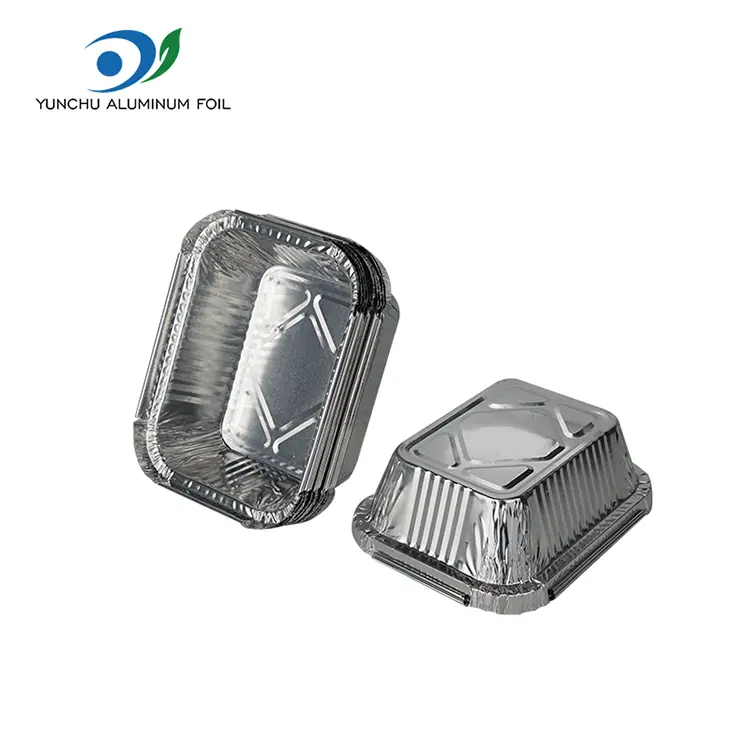 Düzbucaqlı barbekü gümüş alüminium folqa qabları