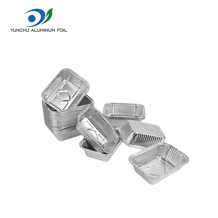 Hava Fryer Baking Gümüş Alüminium folqa qabları