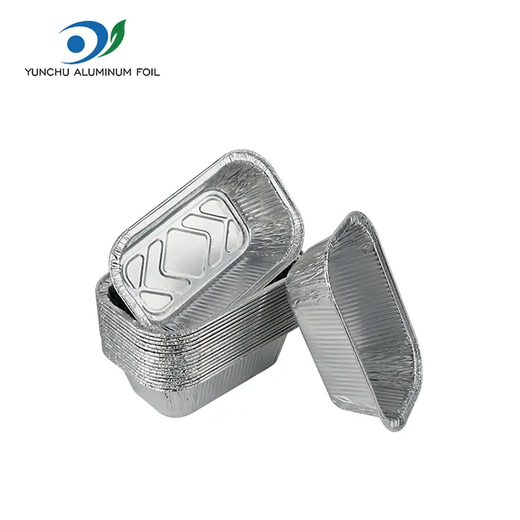 Kvadrat hava qızartma iaşə gümüş alüminium folqa qabları