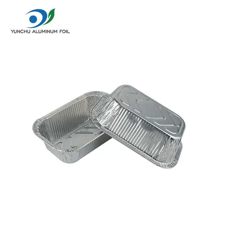 Kvadrat hava qızartma iaşə gümüş alüminium folqa qabları