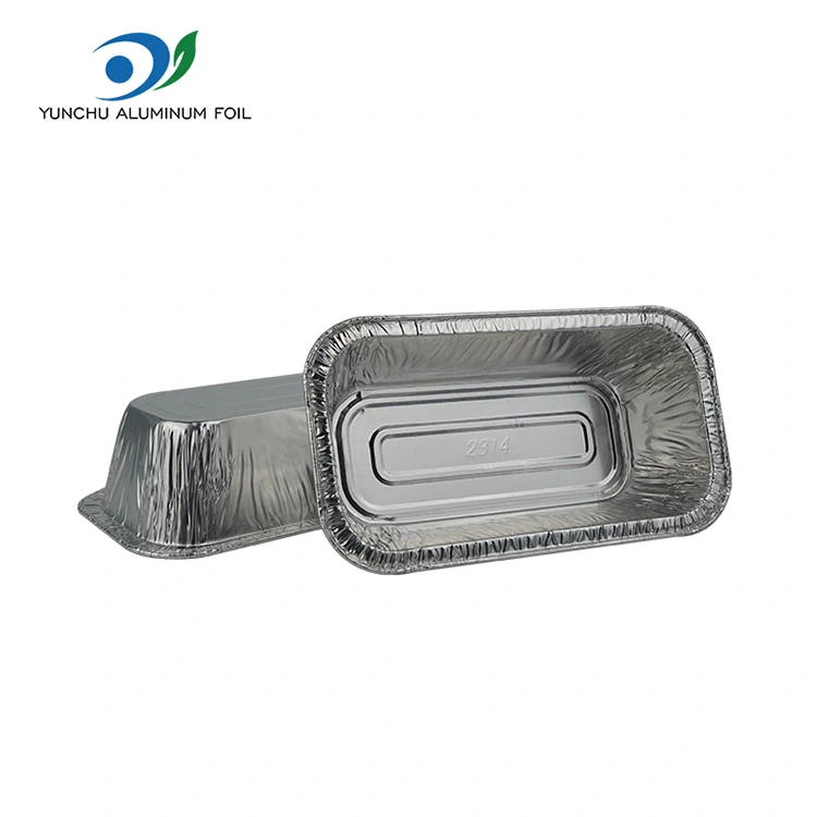 Düzbucaqlı hava qızartma bişirmə gümüş alüminium folqa qabları