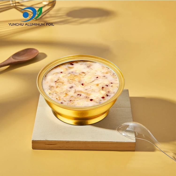 Birdəfəlik Dəyirmi Takeaway qutusu kiçik qızıl qab alüminium folqa qabları