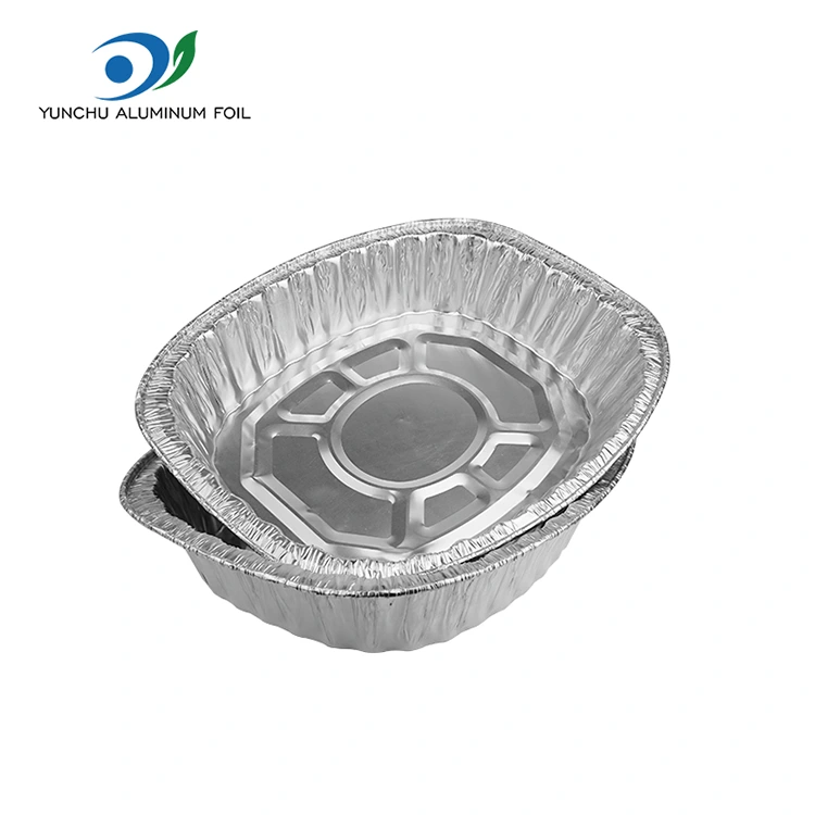 Böyük tutumlu ızgara toyuq qazma gümüş alüminium folqa qabları