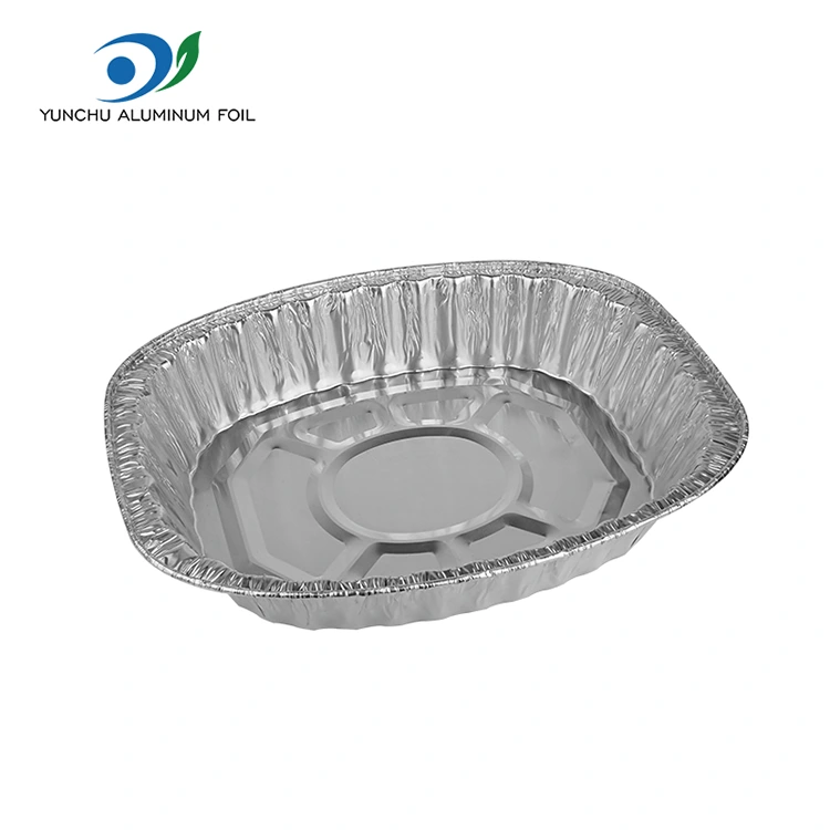 Böyük tutumlu ızgara toyuq qazma gümüş alüminium folqa qabları