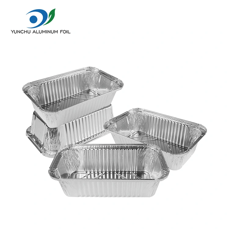 Düzbucaqlı hava fryer qablaşdırma gümüş alüminium folqa qabları