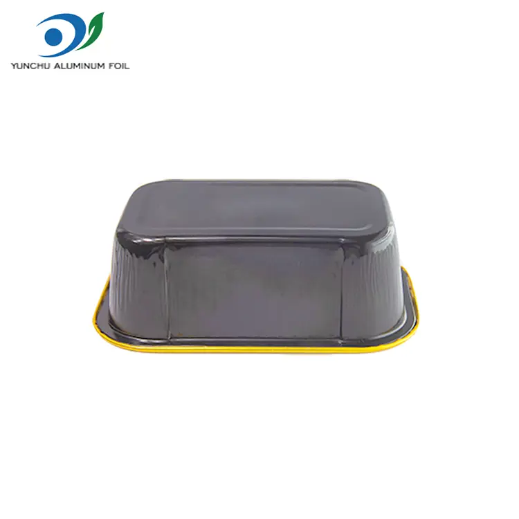 Düzbucaqlı çörək bişirmə rəngli hamar yuvalar alüminium folqa qabları