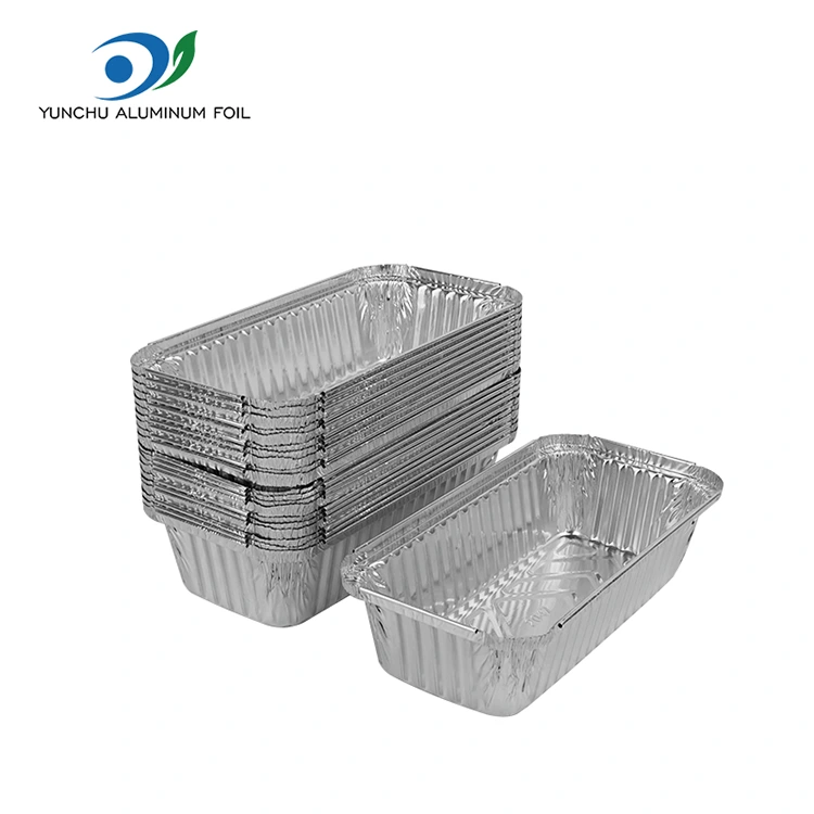Düzbucaqlı barbekü qalınlaşmış gümüş alüminium folqa qabları
