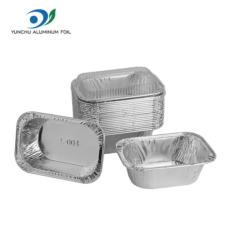 Düzbucaqlı tort bişirən gümüş alüminium folqa qabları