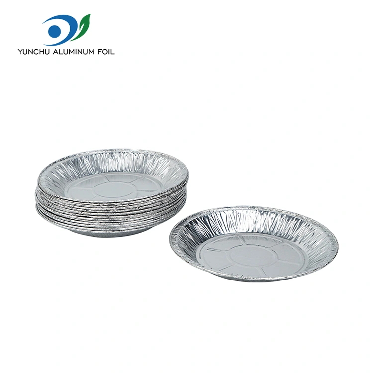 Dəyirmi hava fryer bişirmək gümüş alüminium folqa qida qabı Dəyirmi hava fryer bişirmək gümüş alüminium folqa qida qabı
