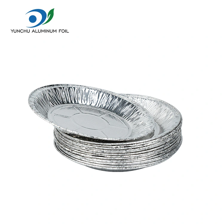 Dəyirmi hava fryer bişirmək gümüş alüminium folqa qida qabı