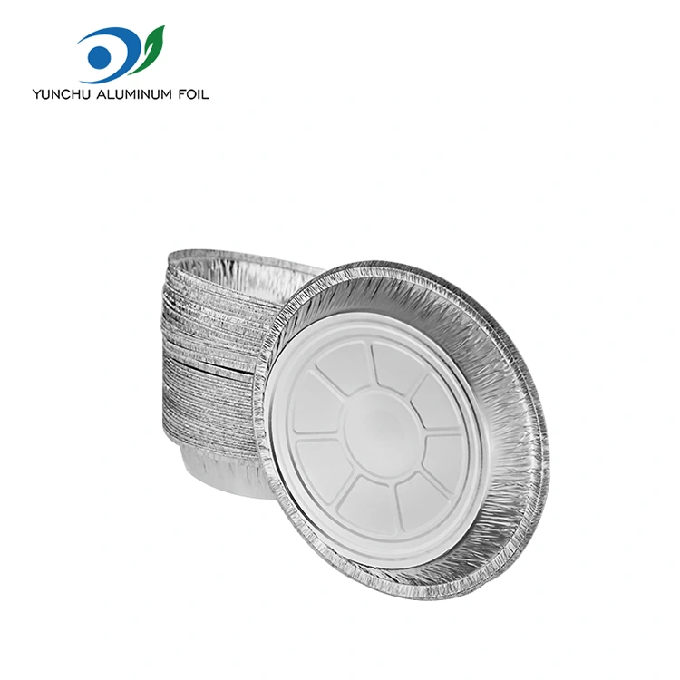 Dəyirmi hava Fryer sobası Gümüş Alüminium folqa qabları Dəyirmi hava Fryer sobası Gümüş Alüminium folqa qabları