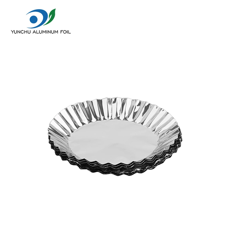 Gümüş alüminium folqa qida qabı ilə yuvarlaq çörək tortu
