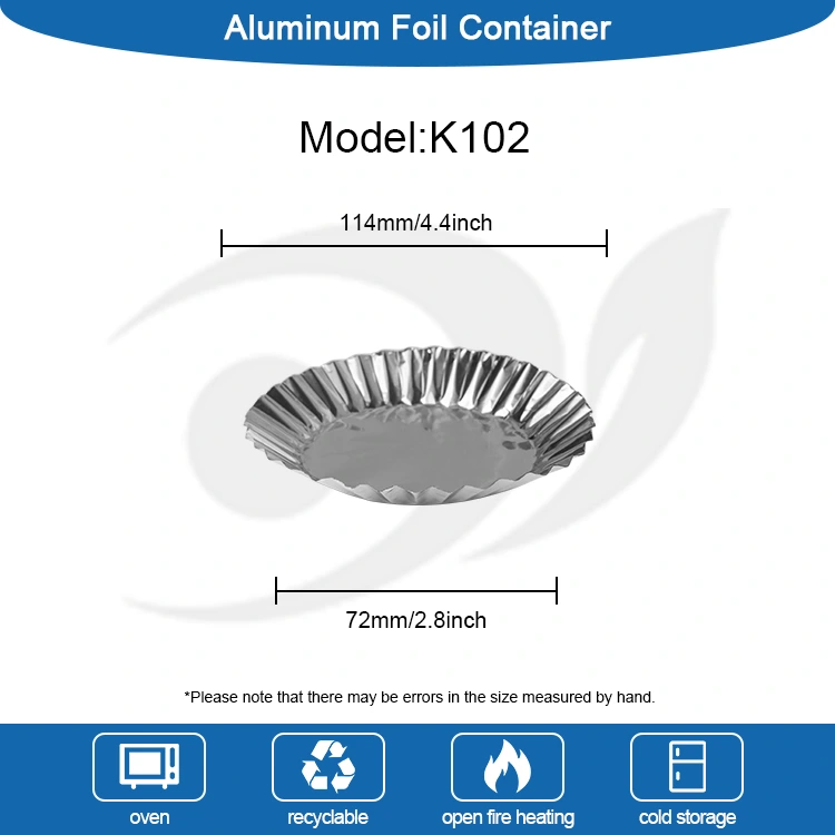 Gümüş alüminium folqa qida qabı ilə yuvarlaq çörək tortu