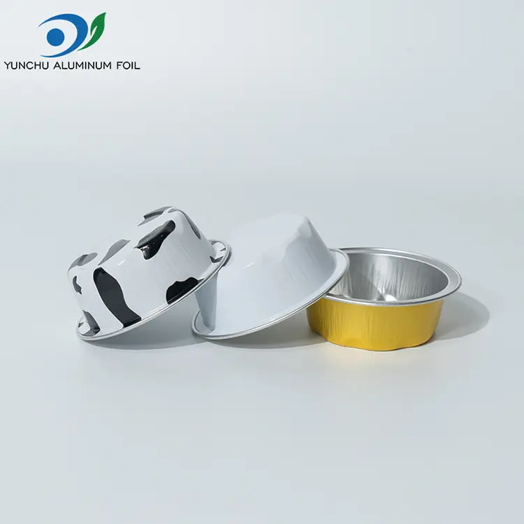 Dəyirmi çörək qəlibləri hamar yuvalar alüminium folqa qabları