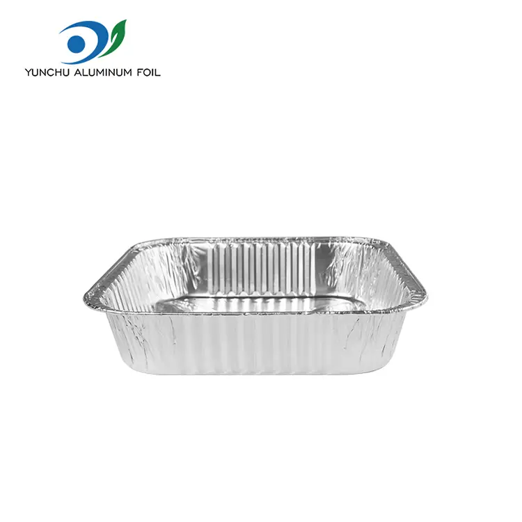 Square Takeaway Gümüş alüminium folqa qabları
