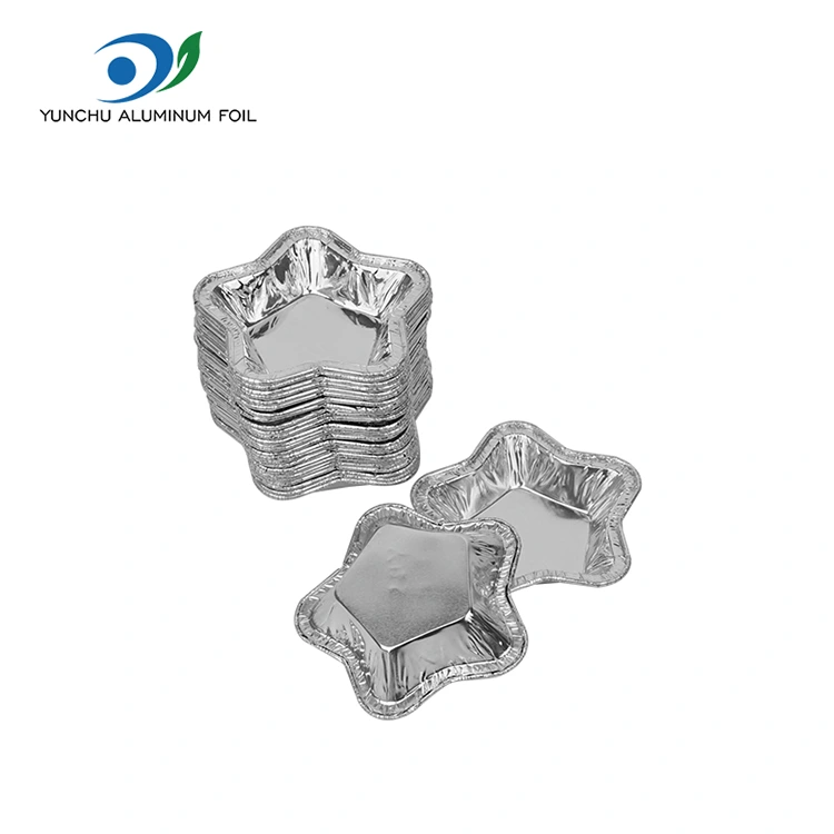 Alüminium folqa yeməyi qabı üçün ulduz şəkilli alüminium folqa kubokları